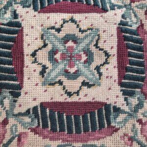 Needlepoint  finished canvas-12 inch x 12 inches Vintage
